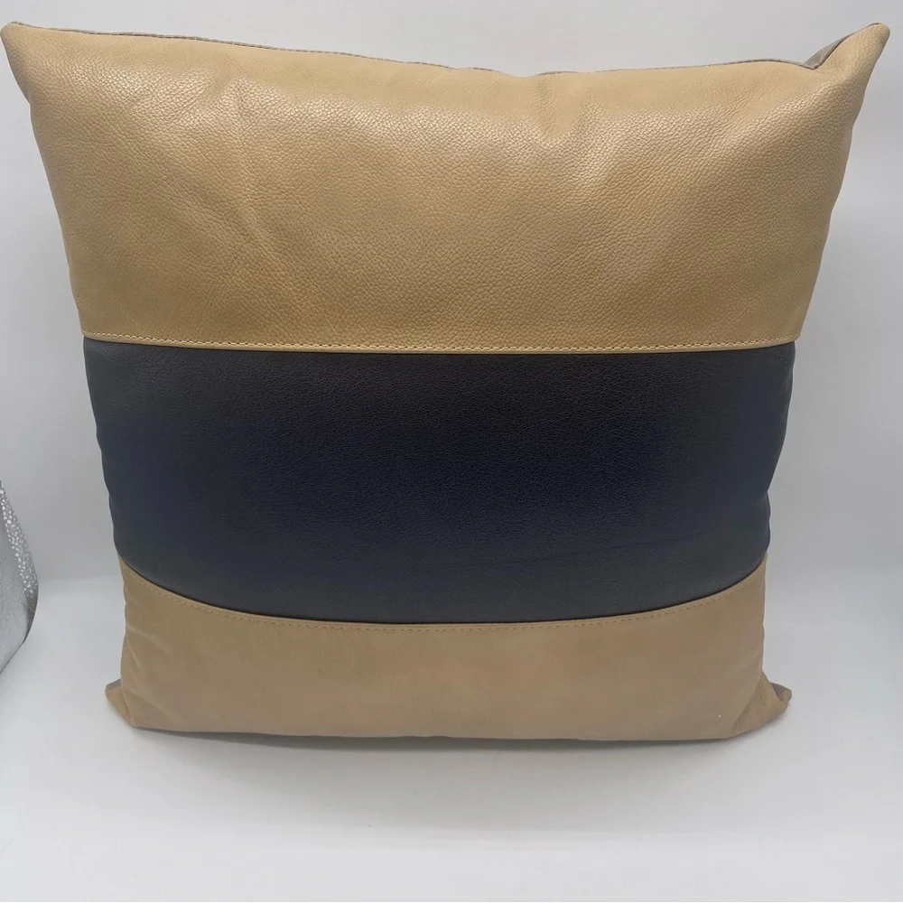 NEW Leather Luxury Pillow Cover (Only).Size 18x18